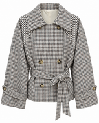 Veste Trench à Carreaux