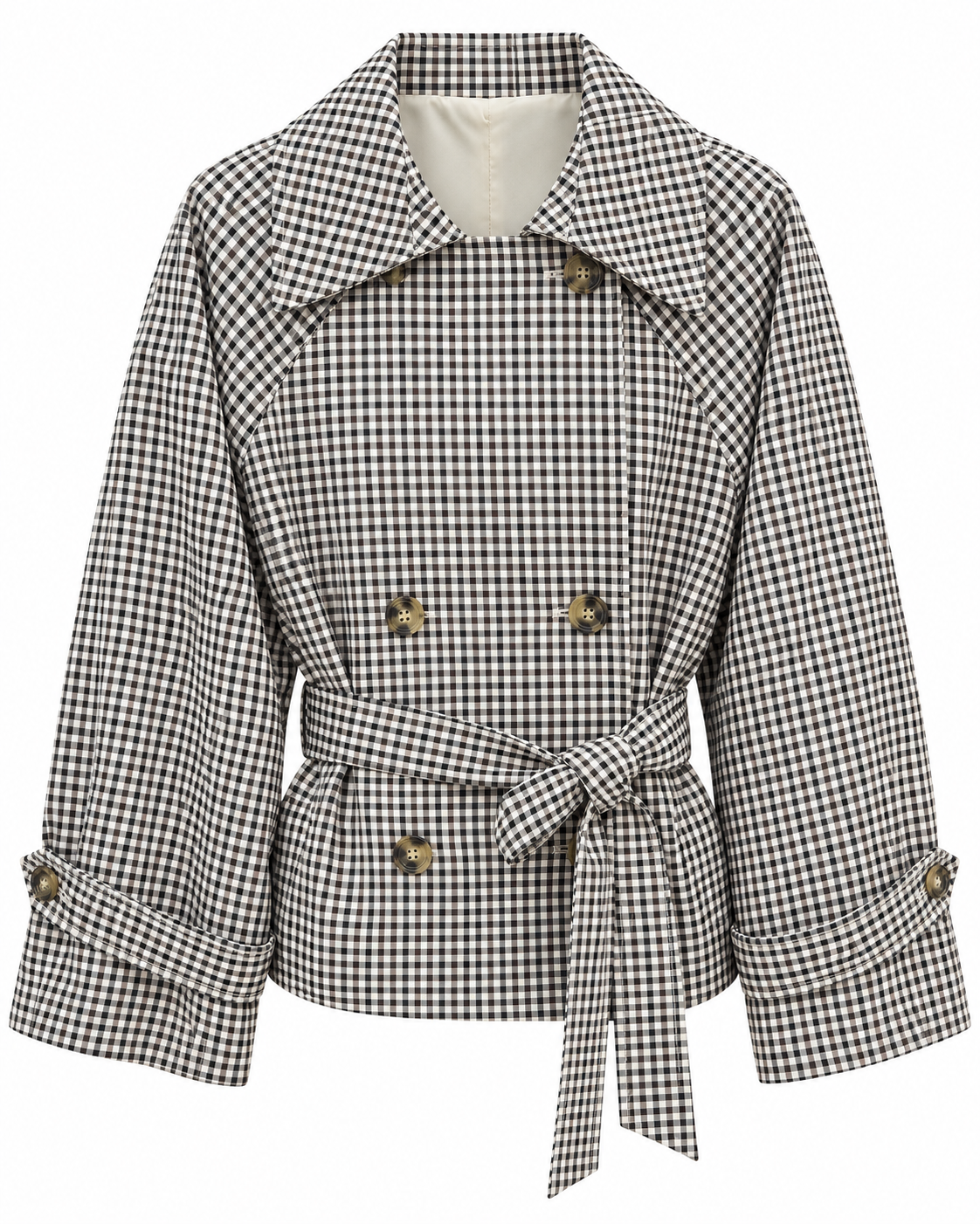 Veste Trench à Carreaux