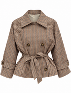 Veste Trench à Carreaux