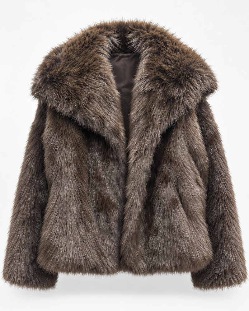 Veste en fourrure chocolat