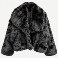 Veste en fourrure noire