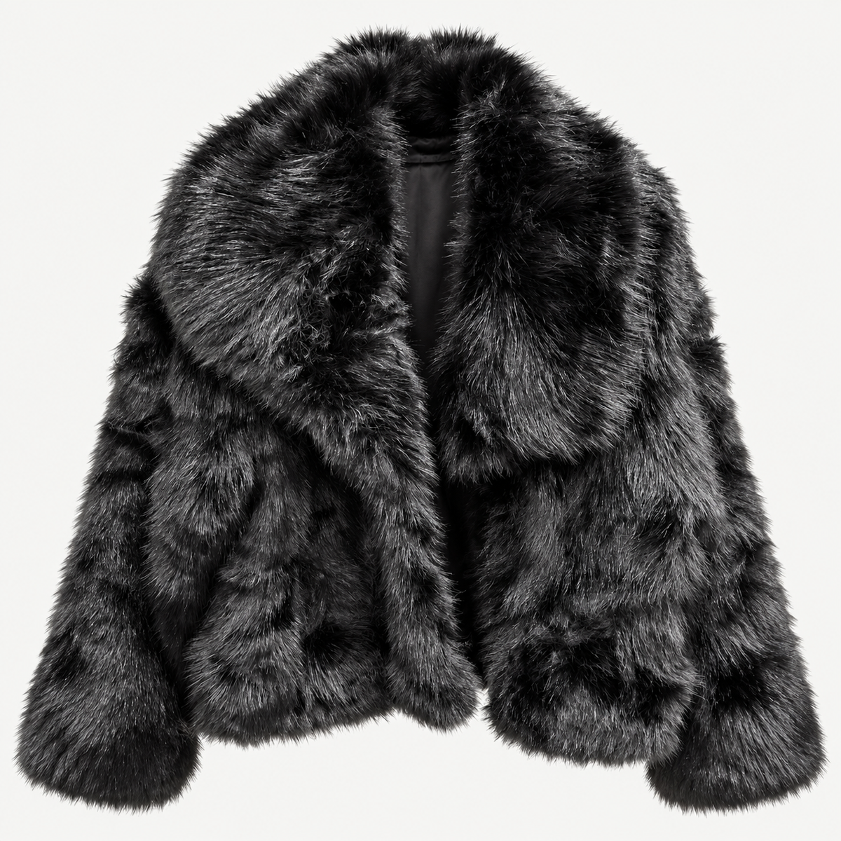 Veste en fourrure noire